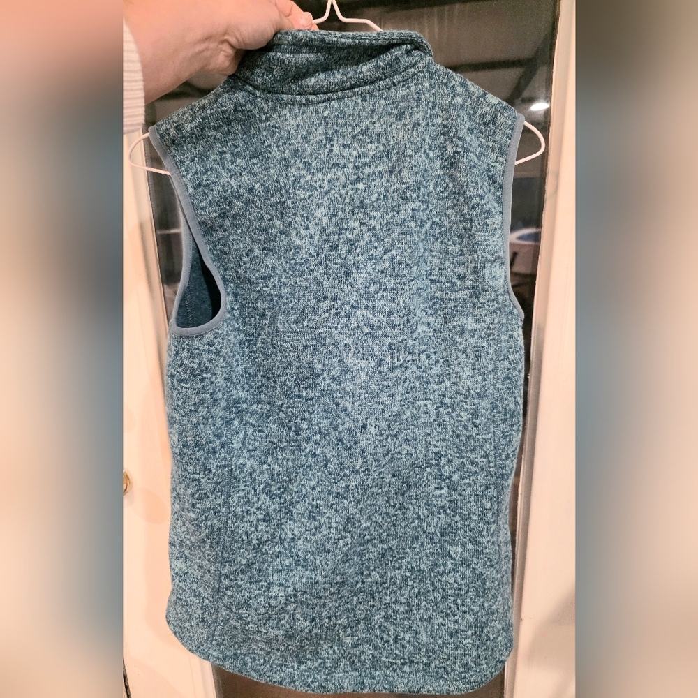 Orvis Womens Marled Blue Sleeveless Vest Zip Up Winter Fall Small S - Picture 2 of 5